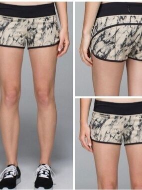 Lululemon Speed Short 2.5" Great Granite Black Mojave Tan / Black Size 6